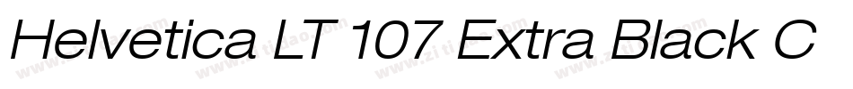 Helvetica LT 107 Extra Black Condensed Oblique字体转换